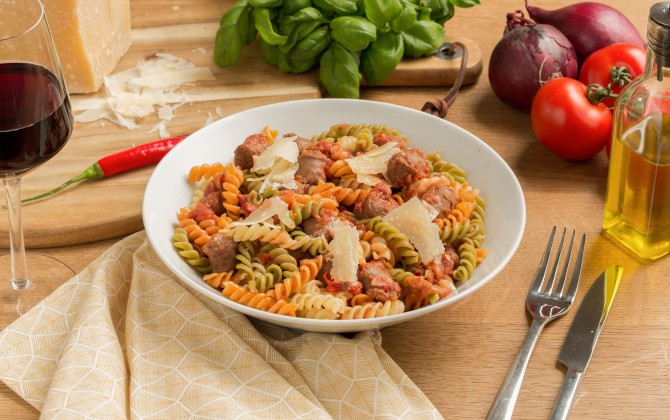 Recept Fusilli met worst Grand'Italia